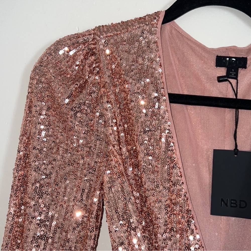 NBD Sequin Wrap Dress - Picture 5 of 7